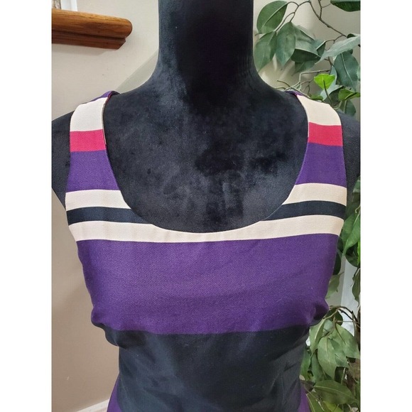 H&M Women's Multicolor Cotton Scoop Neck Sleeveless Casual Knee Length Dress 8 - Picture 5 of 12